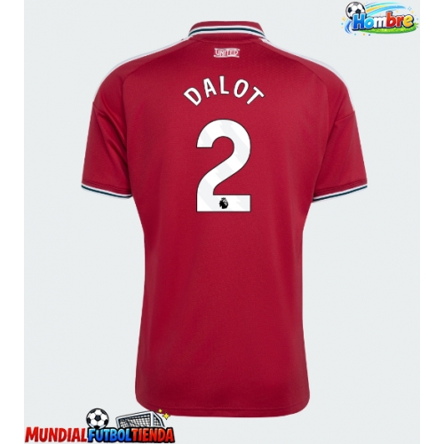 Camiseta Manchester United Diogo Dalot #2 Primera Equipación Replica 2026-27 mangas cortas